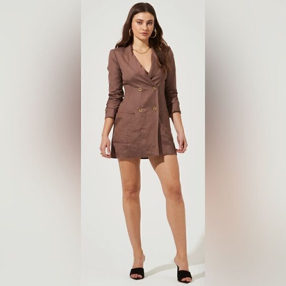ASTR THE LABEL NWT LINEN BLAZER DRESS SIZE SMALL - Picture 1 of 5
